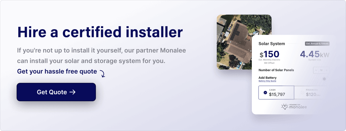 Get professional installation with Monalee