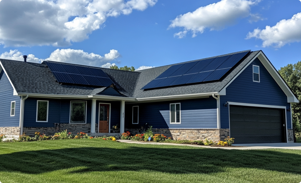 home with solar in Minnesota